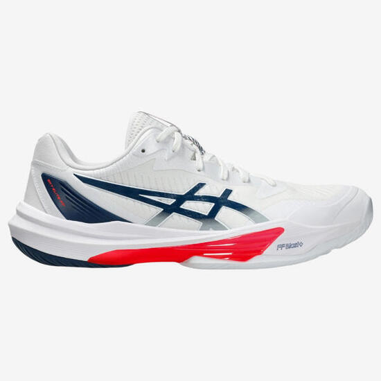 Zapatillas de voleibol Adulto - ASICS Sky Elite FF3 Low blanco, azul y rojo
