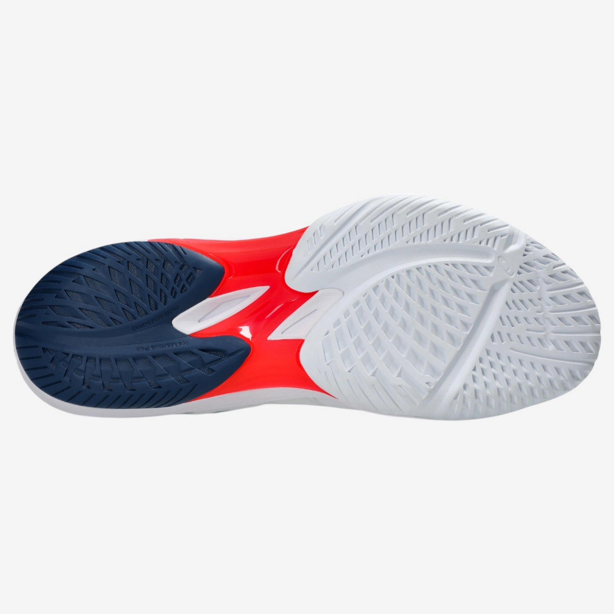 Chaussures de volleyball Adulte - ASICS Sky Elite FF3 Low blanc, bleu et rouge 3/4