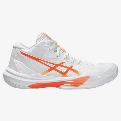Zapatillas de voleibol Adulto - ASICS Sky Elite FF MT 3 Mid blanco y naranja