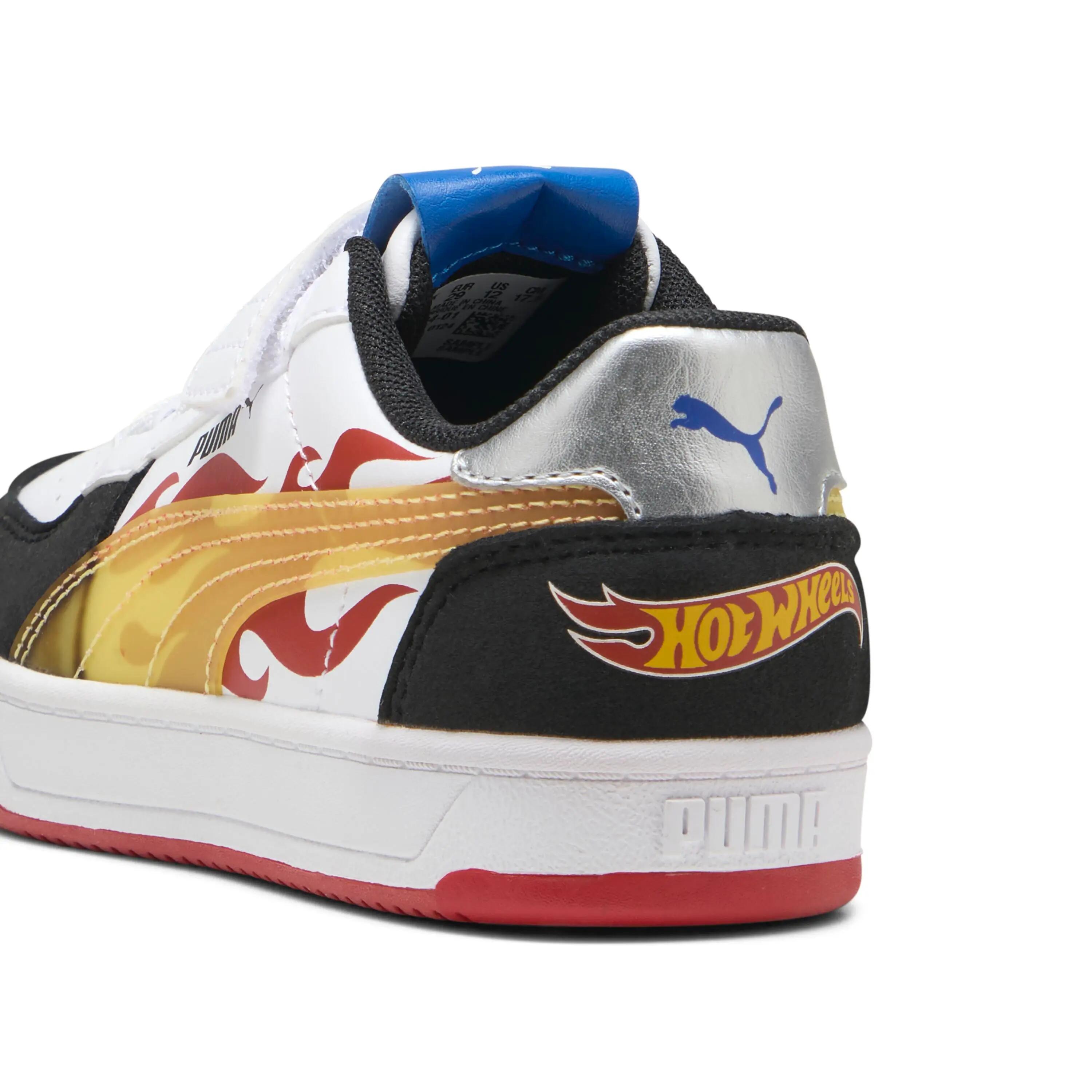 Încălțăminte Puma Caven 2.0 Hot Wheels Alb Negru Copii 3/6