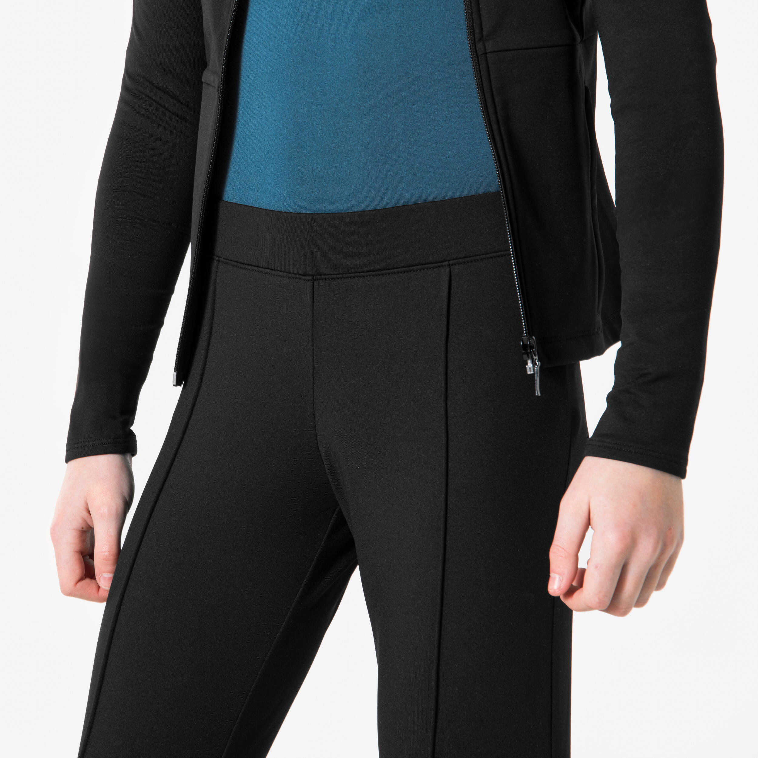 Calças Justas de Treino de Patinagem Artística Rapaz Preto 6/6