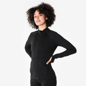 CHAQUETA ENTRENAMIENTO PATINAJE ARTÍSTICO ADULTO NEGRO