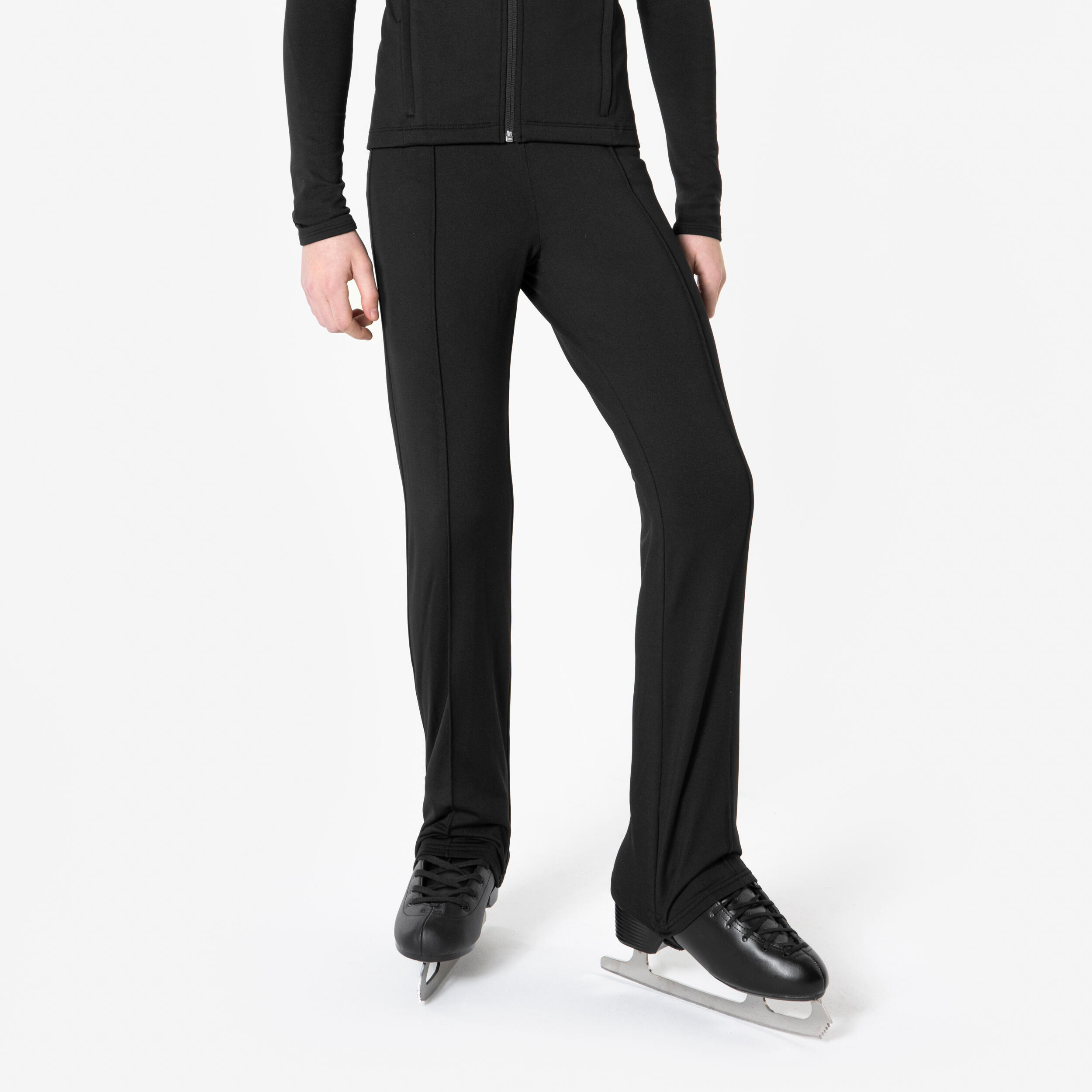 OXELO Boys Figure Skating Training Leggings - Black