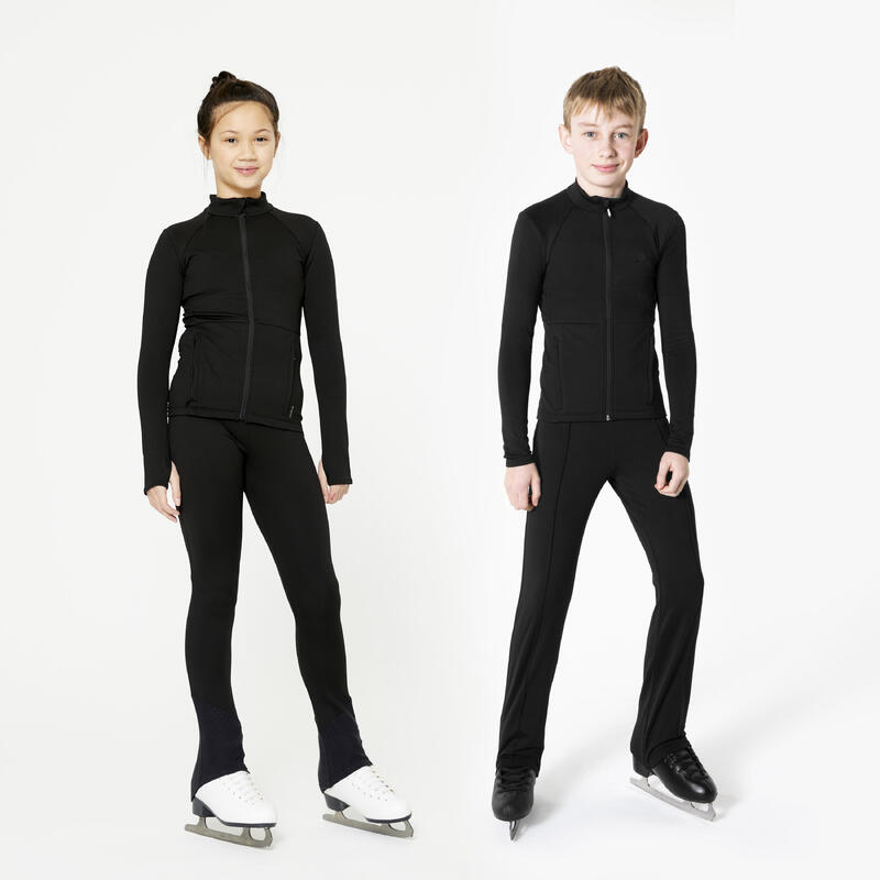 VESTE ENTRAINEMENT PATINAGE ARTISTIQUE JUNIOR NOIRE
