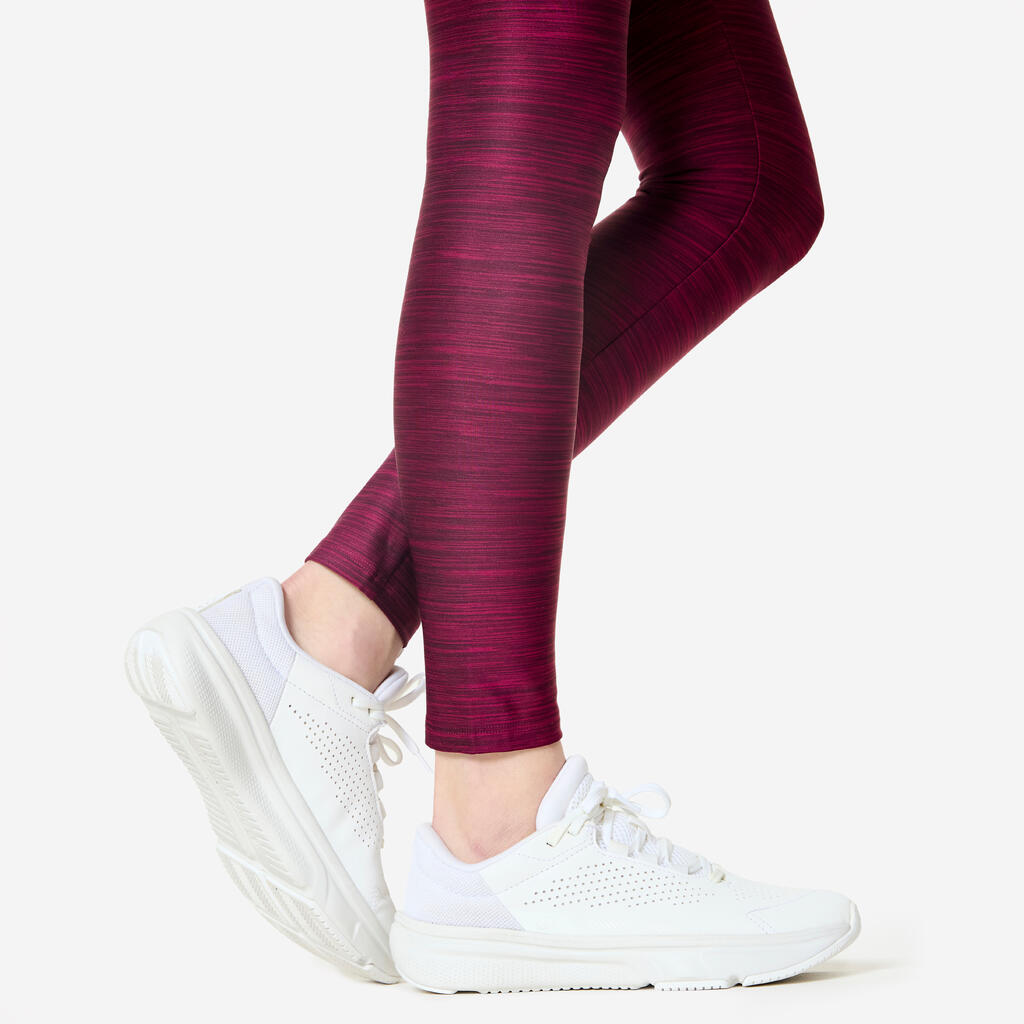 Women's High-Waisted Fitness Leggings - Taupe Beige Leopard Print