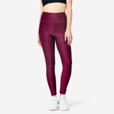 Legginsy fitness damskie Domyos w szarą panterkę