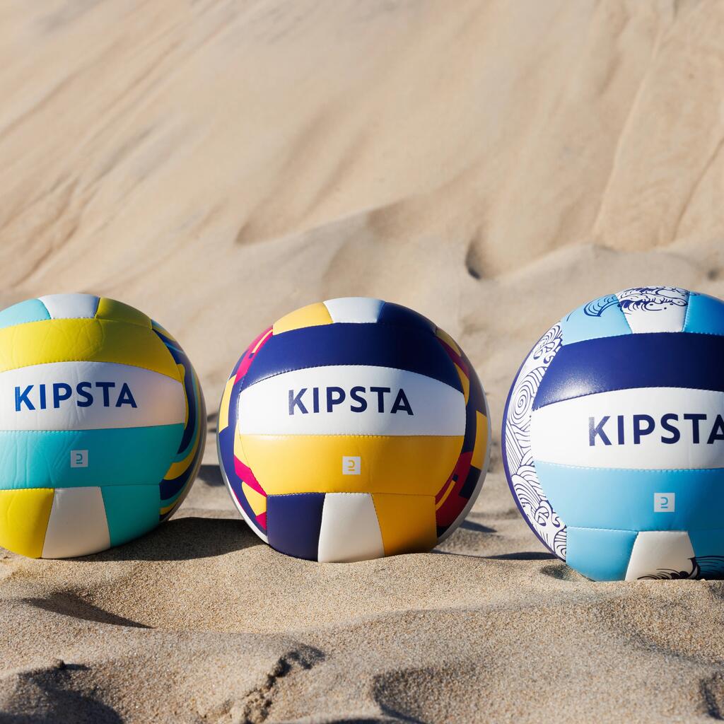 Ballon de beach volley - BV100 classic taille 5 - turquoise
