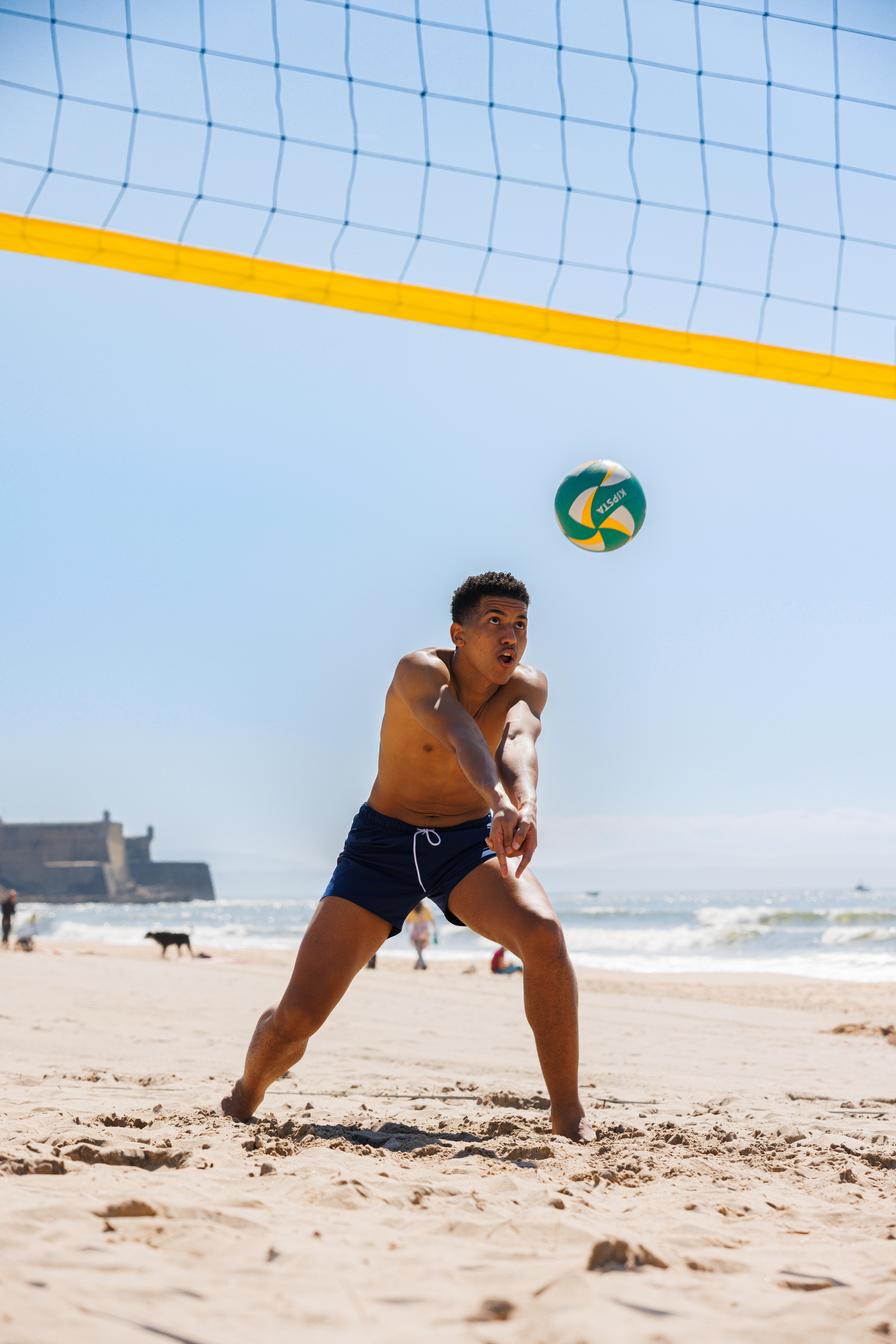 Ensemble de volleyball de plage - BV 900 jaune - KIPSTA
