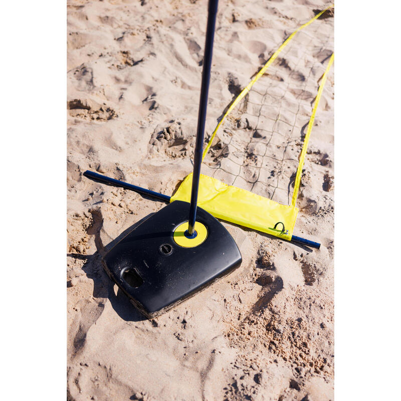 Rede e Postes Voleibol de Praia BV500 Ajustáveis Amarelo (Conjunto)