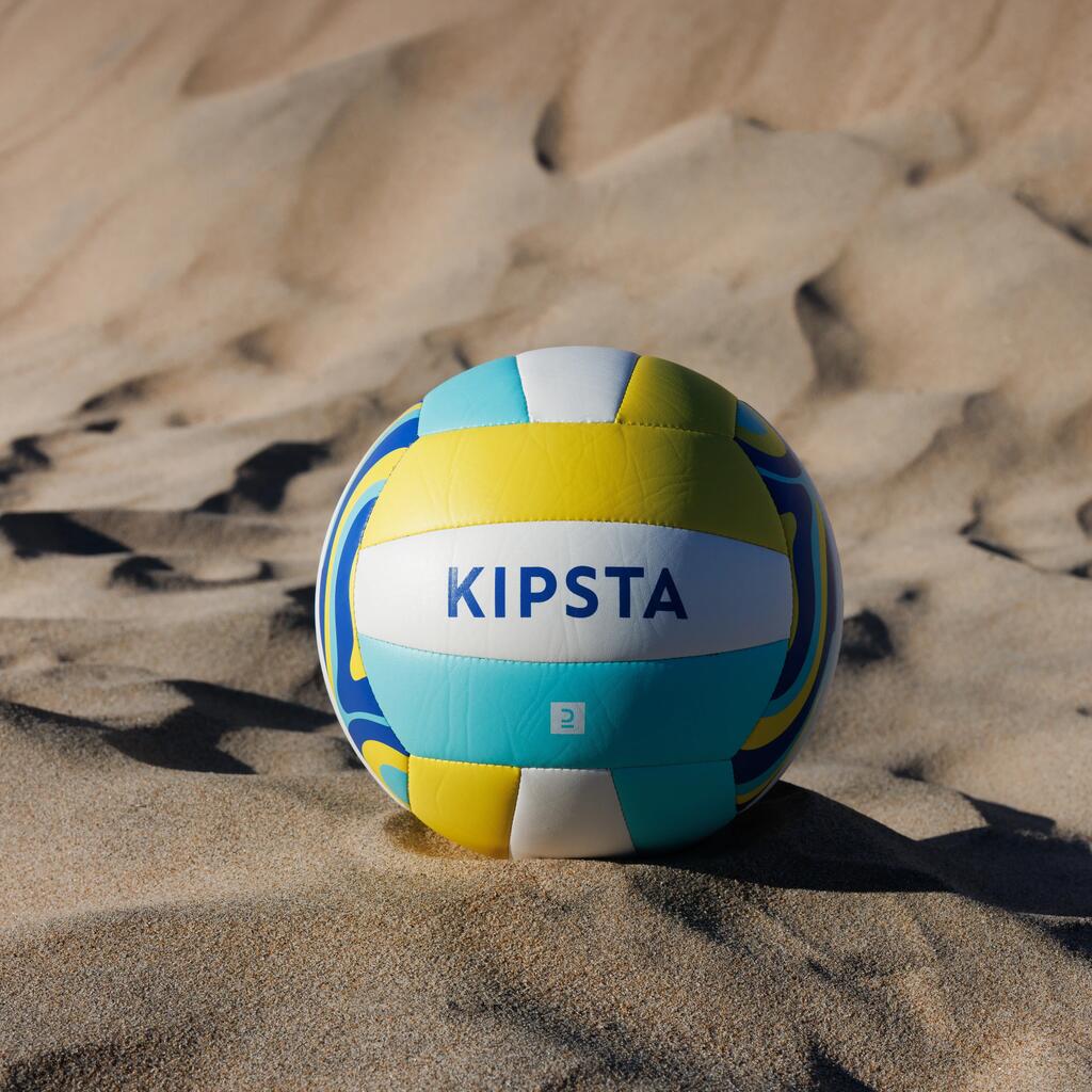 Ballon de beach volley - BV100 classic taille 5 - turquoise