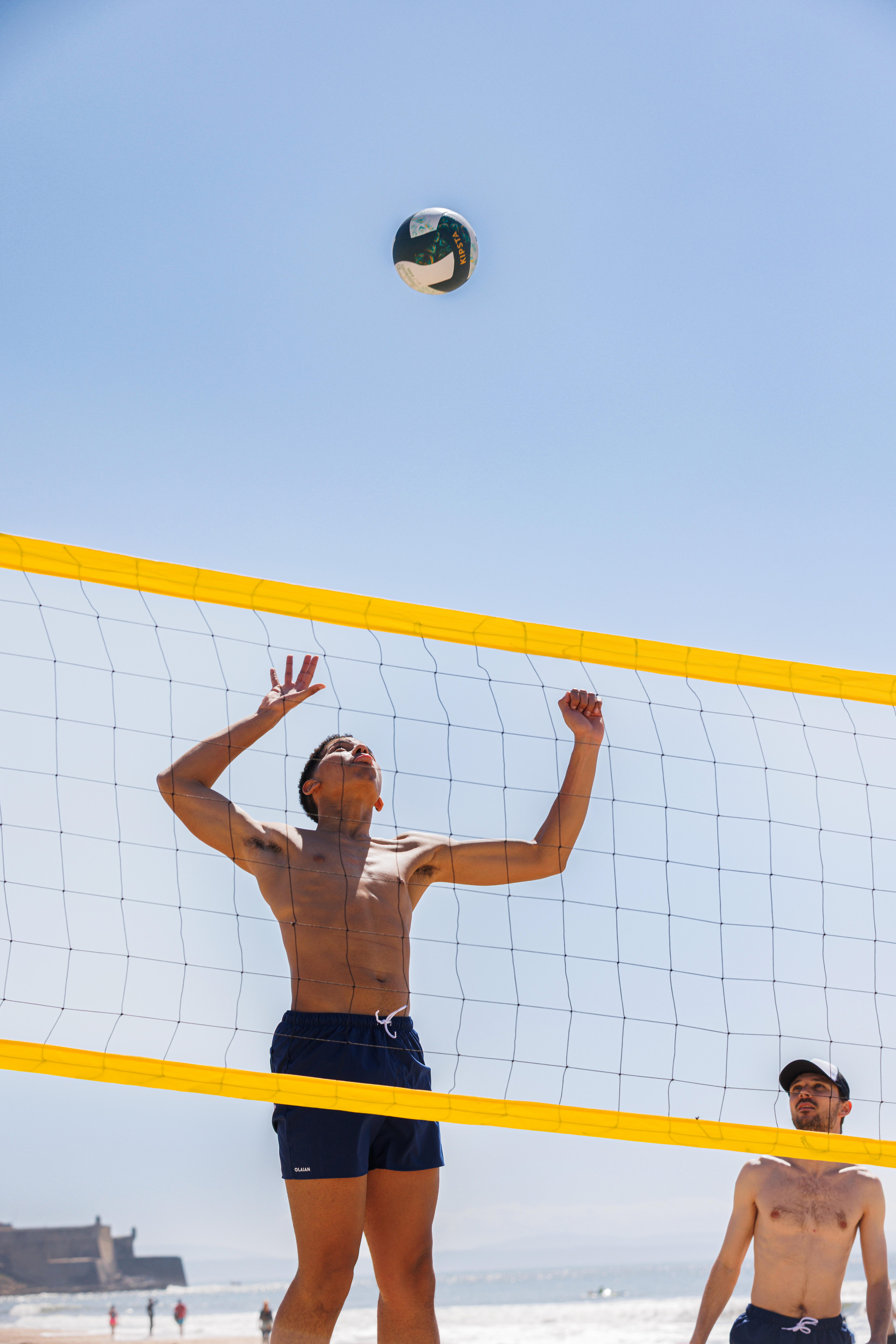 Official Dimensions Beach Volleyball Set - BV 900 Yellow - KIPSTA