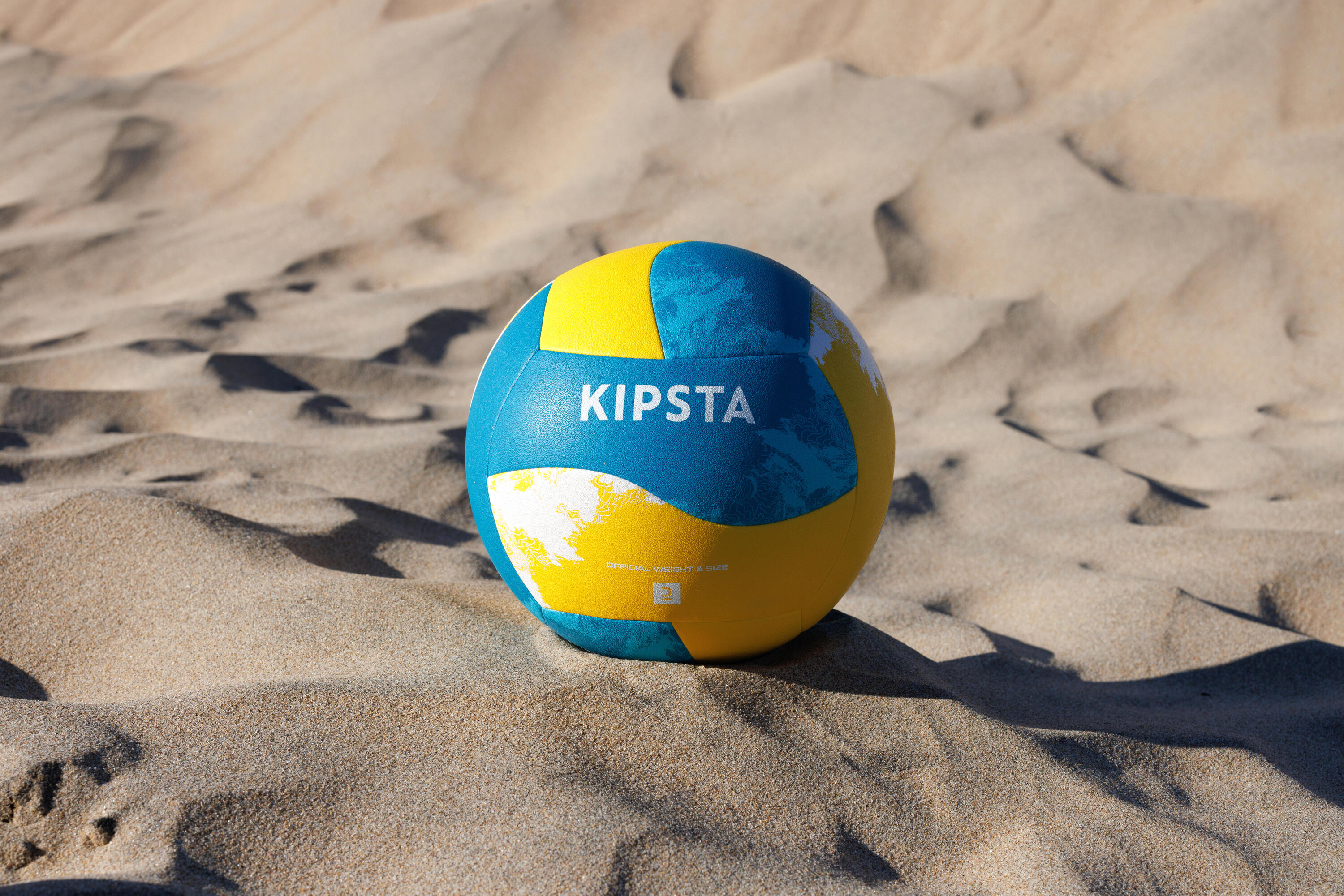 Beachvolleyball Replica Hybrid 500 gelb/blau  2/9