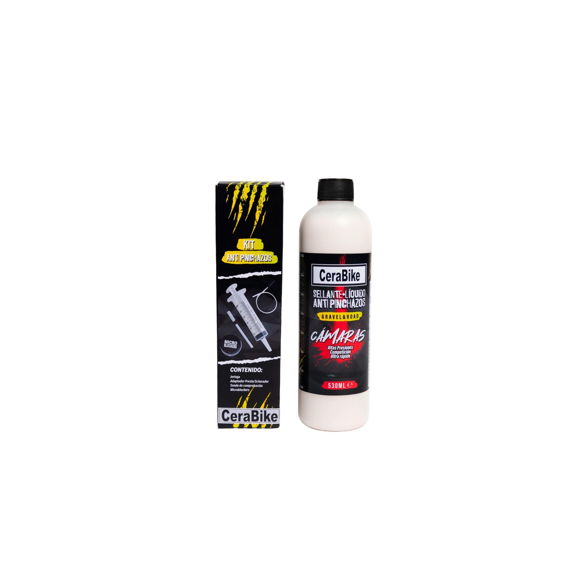 Liquido antipinchazos cámaras Cerabike Road&Gravel  competición 530ml 3/6