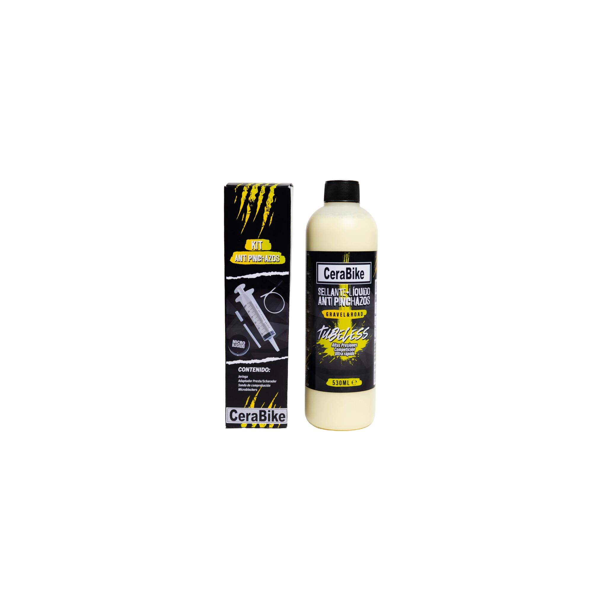 Liquido antipinchazos tubeless Cerabike Road&Gravel competicion 530ml 3/6