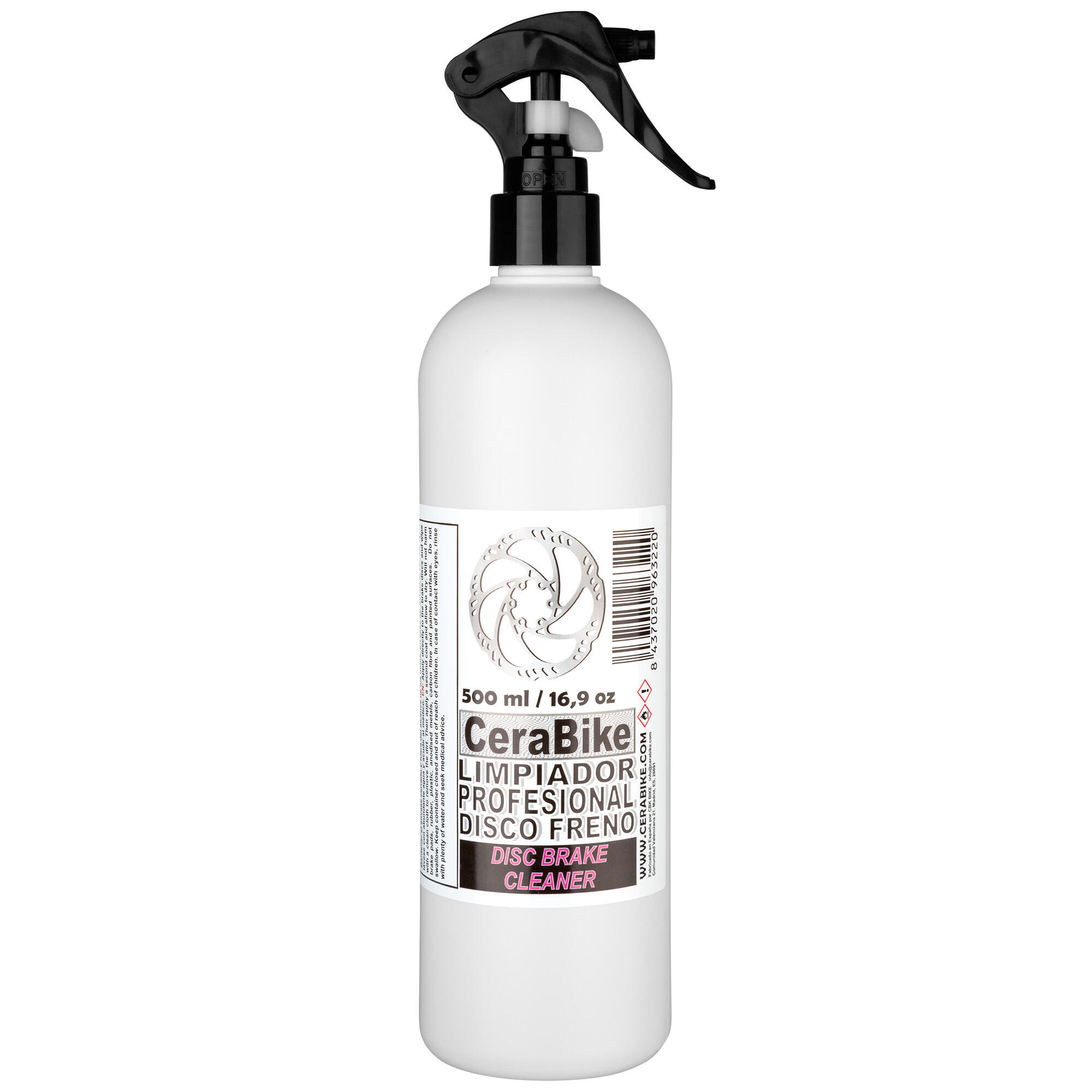 CERABIKE Limpiador frenos discos bicicleta Cerabike 500 ml
