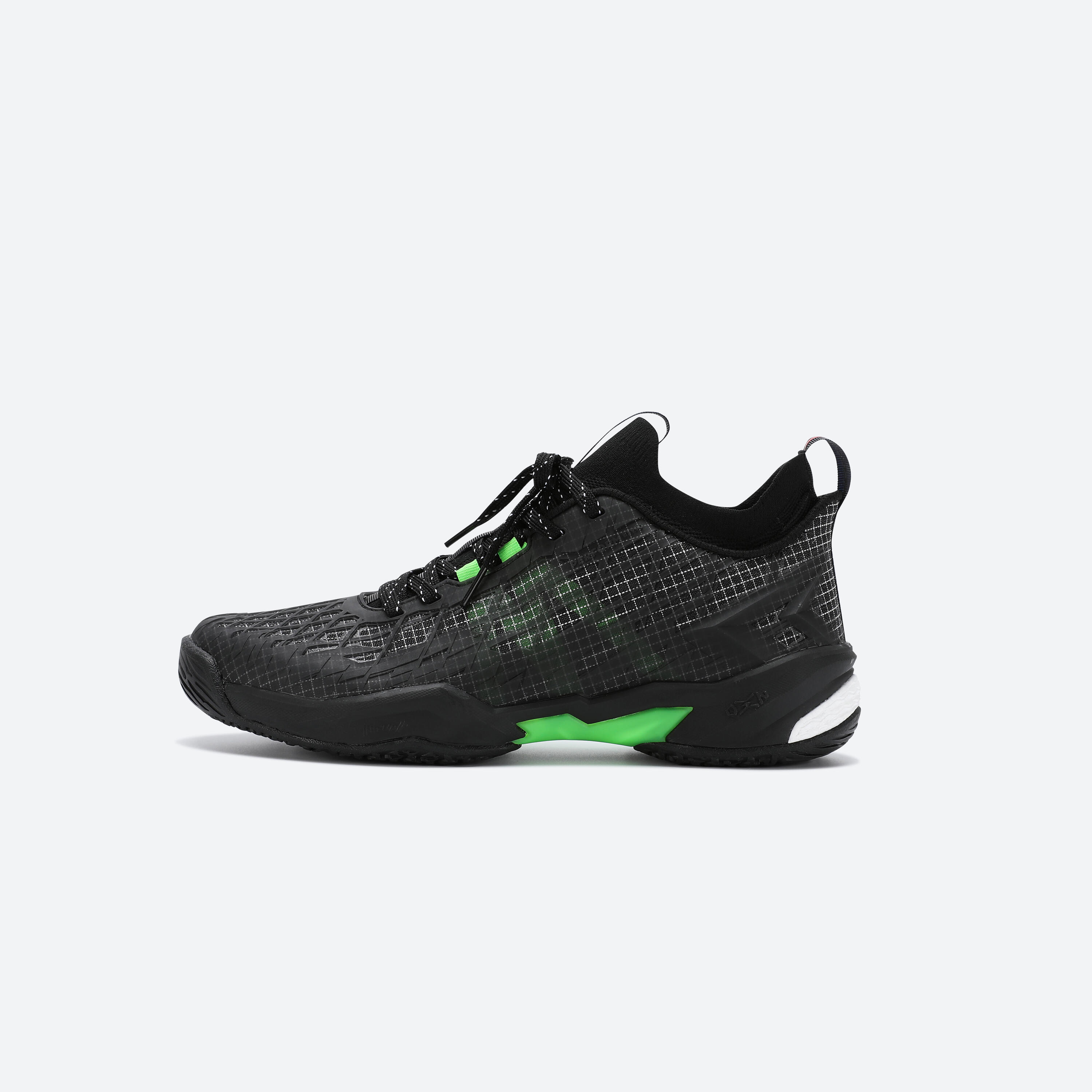 BADMINTON MEN'S SHOES  BS PERFORM 990 PRO M BLK FLUO
