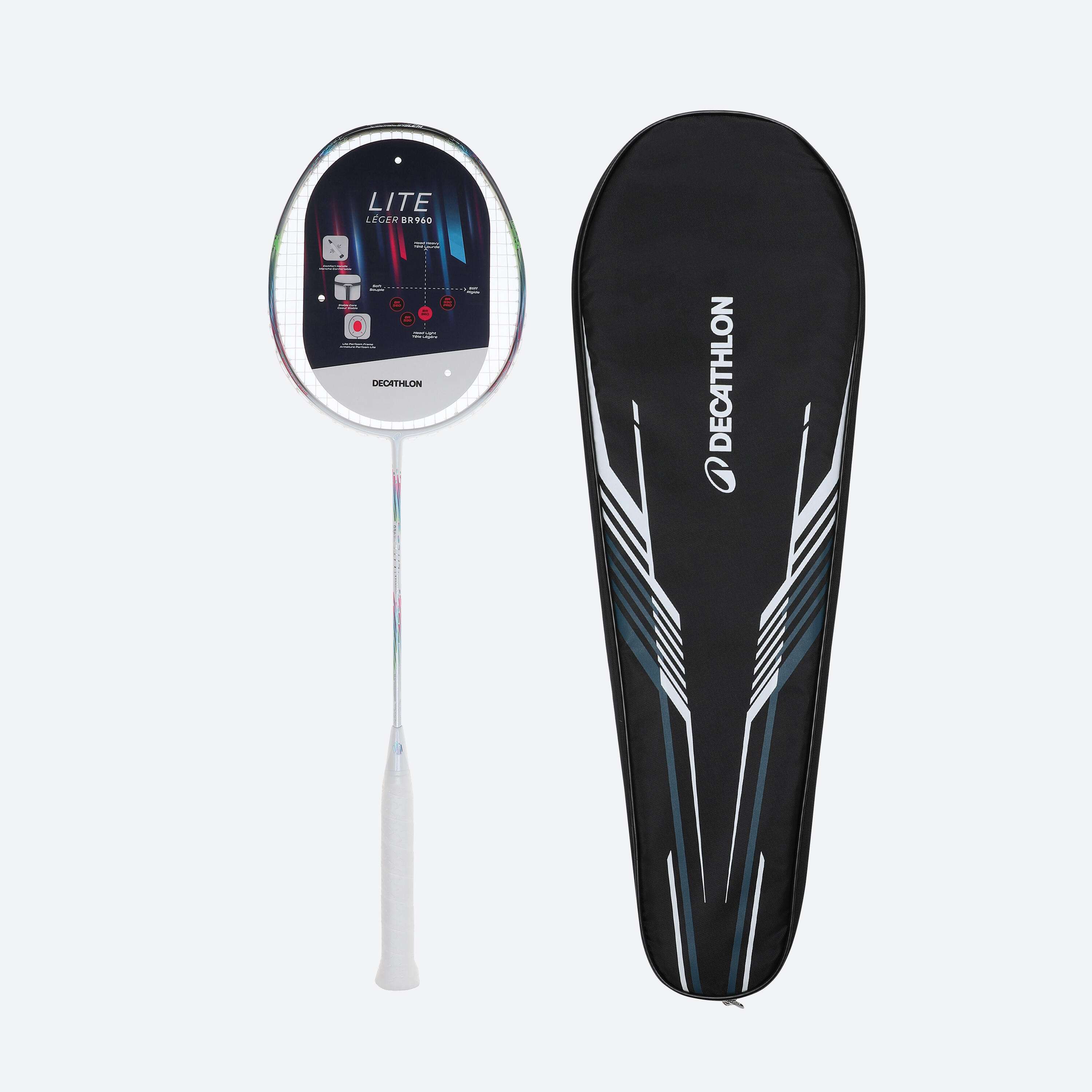 BADMINTON ADULT RACKET BR LITE 960 RAINBOW