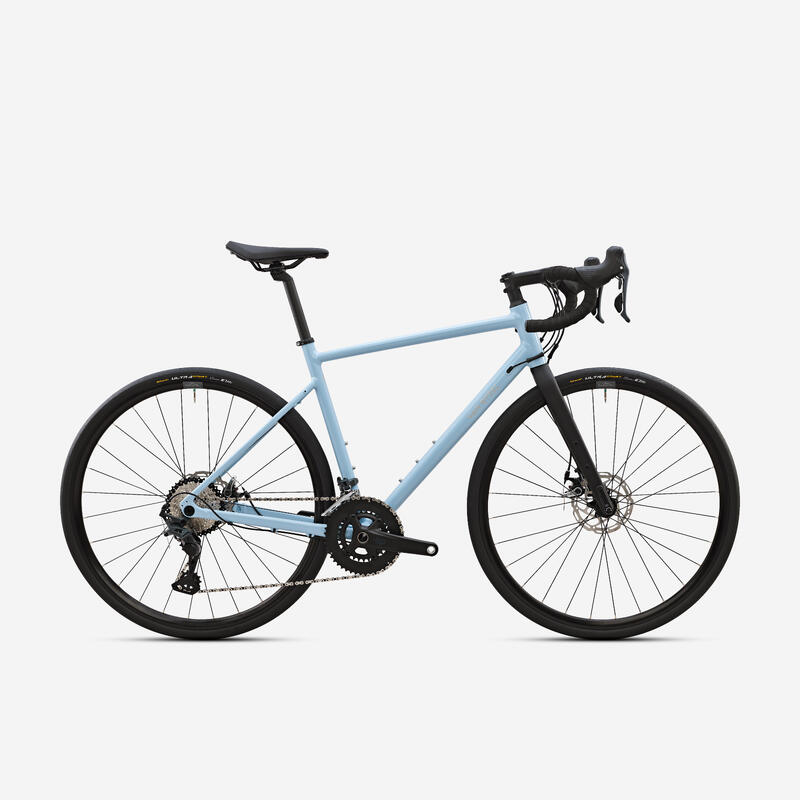 Vélo route endurance Microshift Sword 2x10v - EDR AF Bleu clair