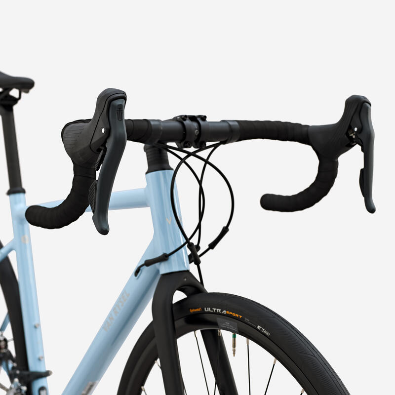 Vélo route endurance Microshift Sword 2x10v - EDR AF Bleu clair
