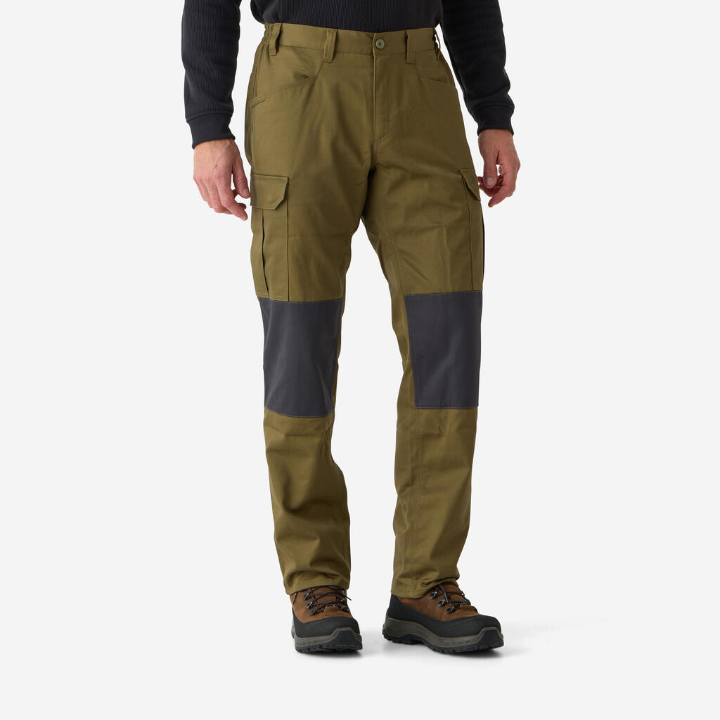 Jagdhose Steppe 500 Cargo strapazierfähig zweifarbig 
