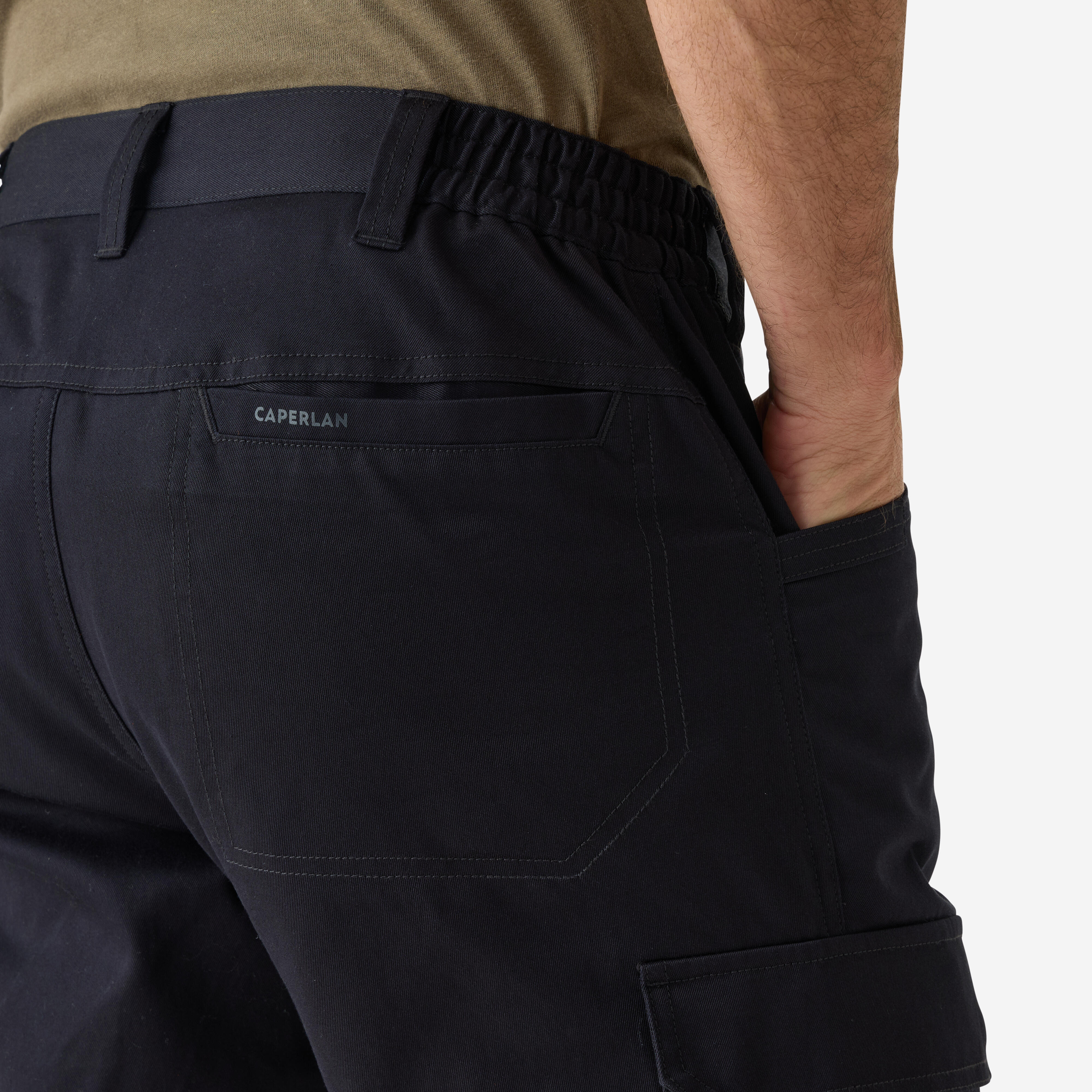Pantalon cargo de chasse résistant homme, Steppe 500 noir - SOLOGNAC