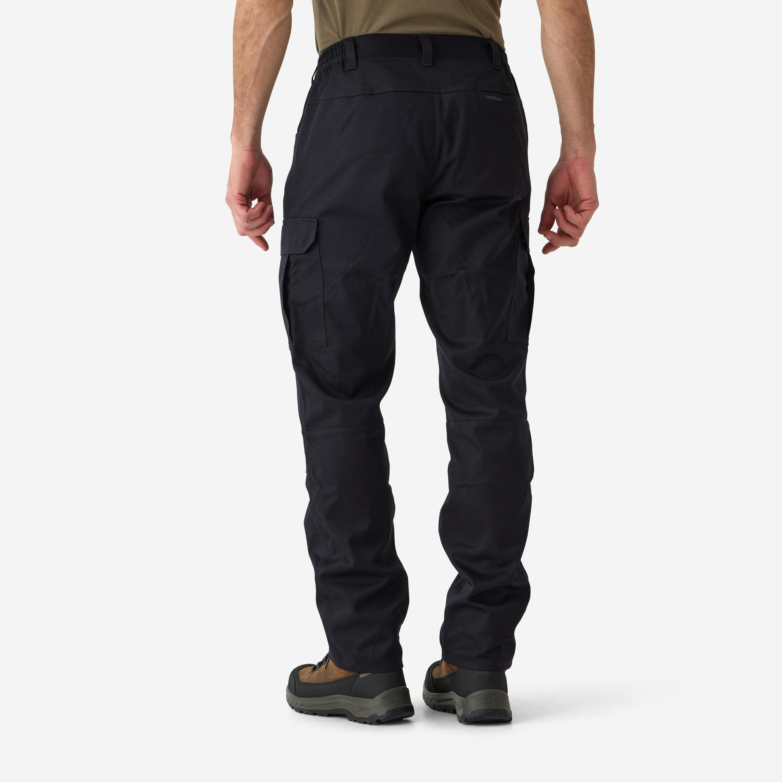 Pantalon cargo de chasse résistant homme, Steppe 500 noir 7/13