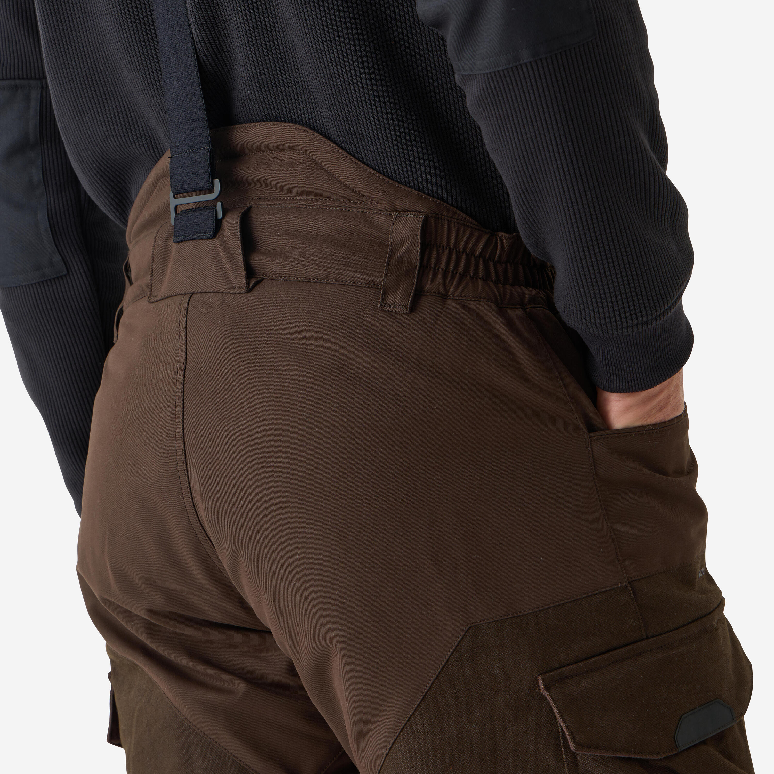 Pantalon chaud et silencieux 900 marron 3/7