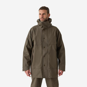 Chaqueta Chubasquero Caza Solognac 500 Hombre Verde Cortavientos Impermeable