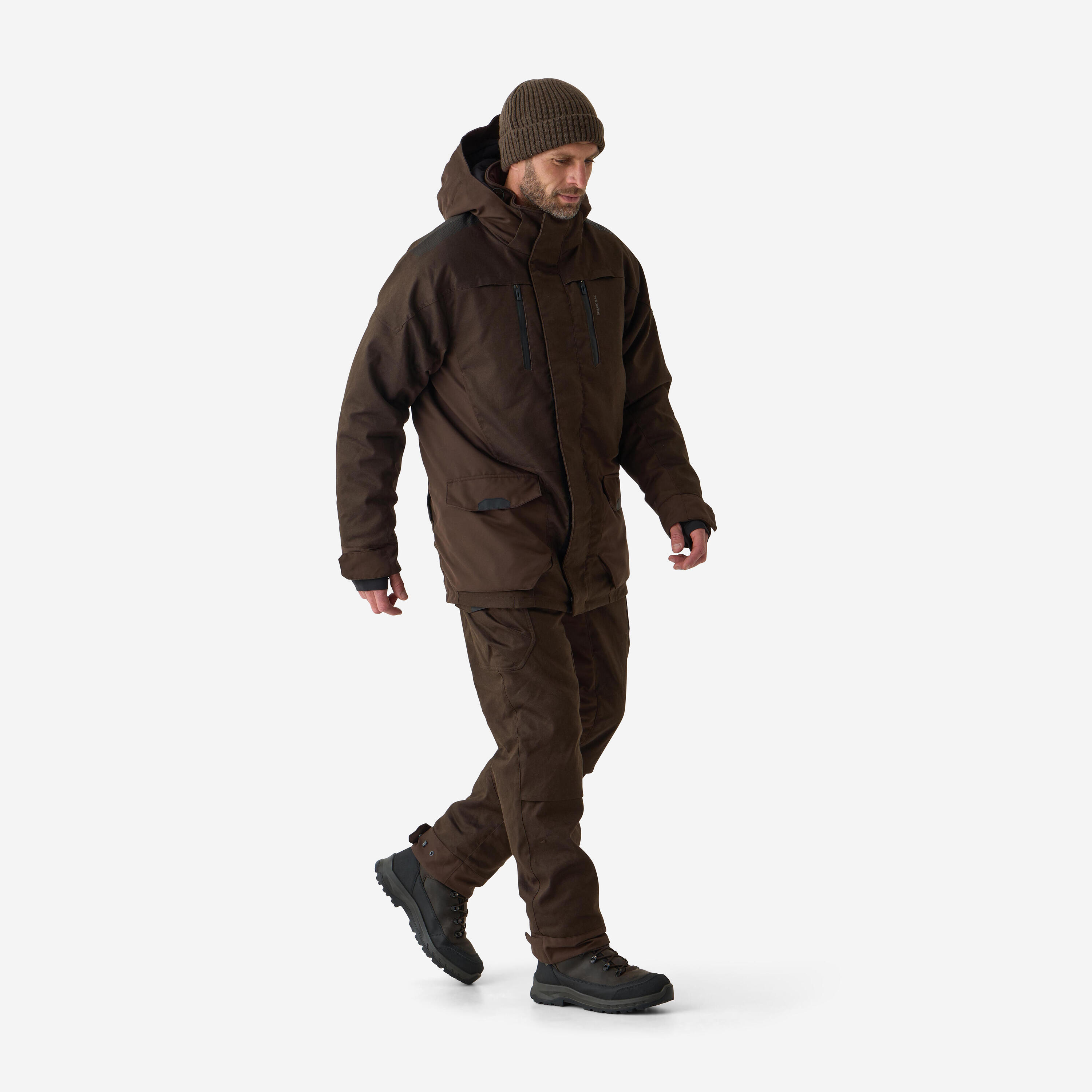 Pantalon chaud et silencieux 900 marron 4/7