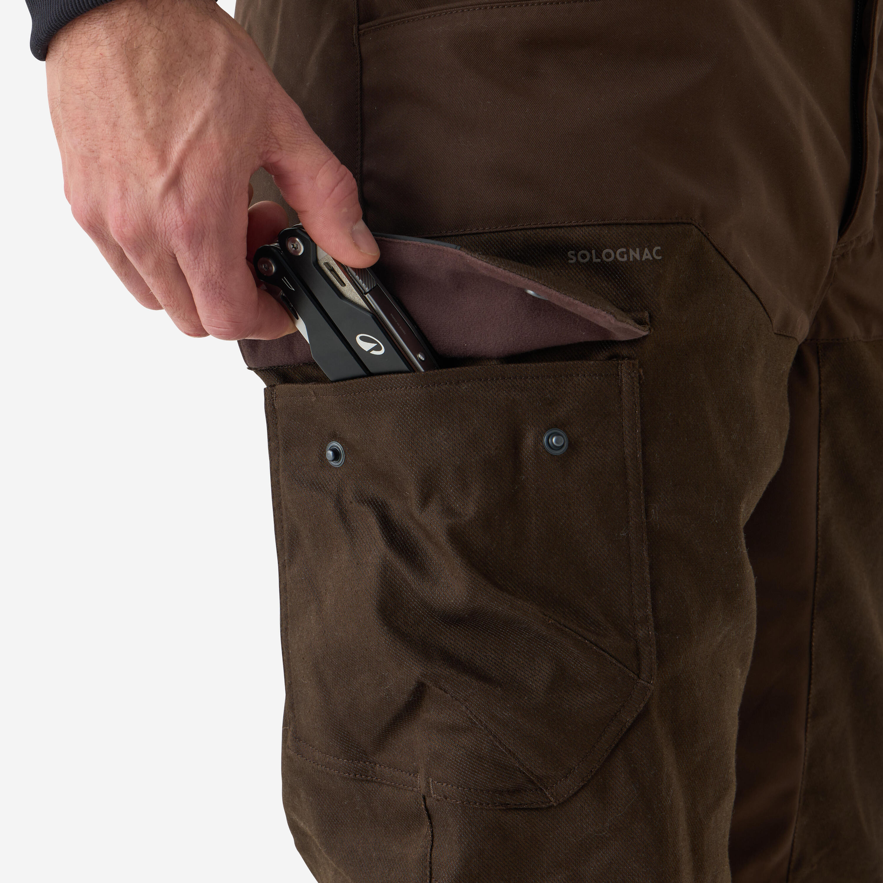 Pantalon chaud et silencieux 900 marron 5/7