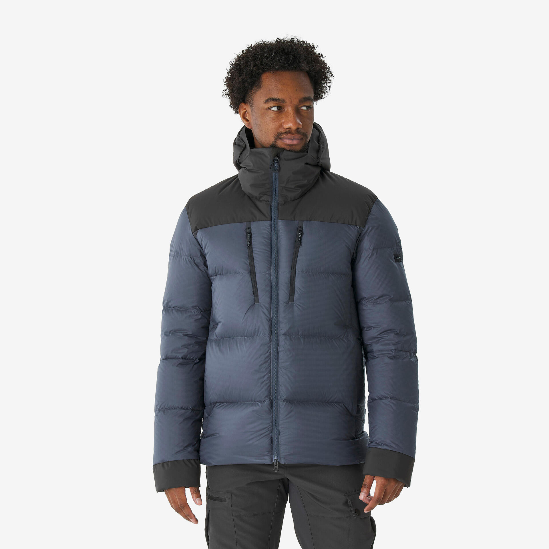 Men's Hooded Down Jacket -20°C, MT900 Grey