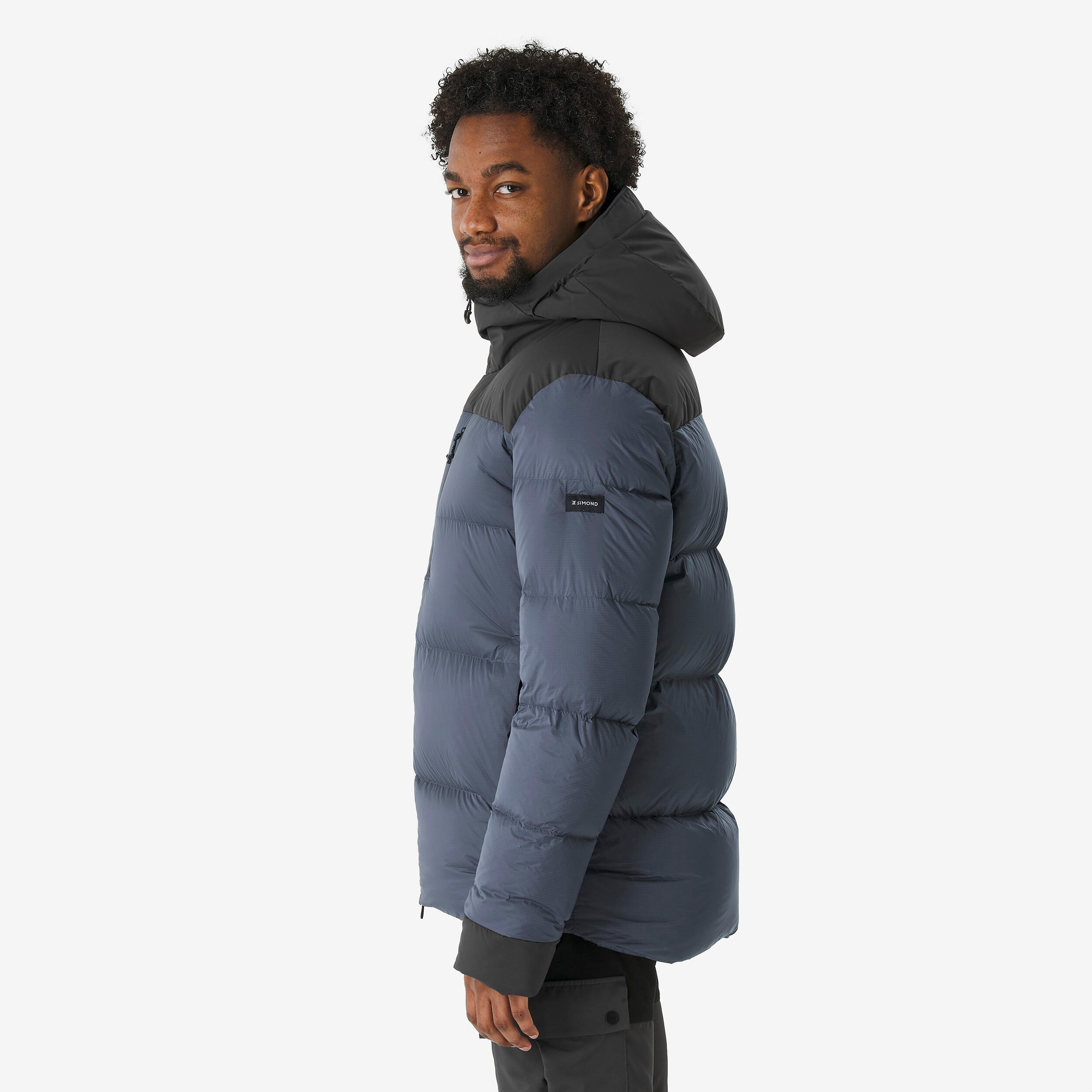 Men's hooded down jacket -20°C, MT900 - Grey