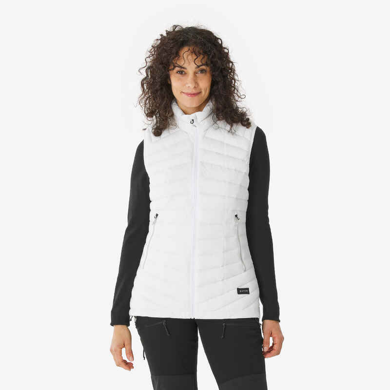 Doudoune sans manche en duvet de trek montagne MT100 femme