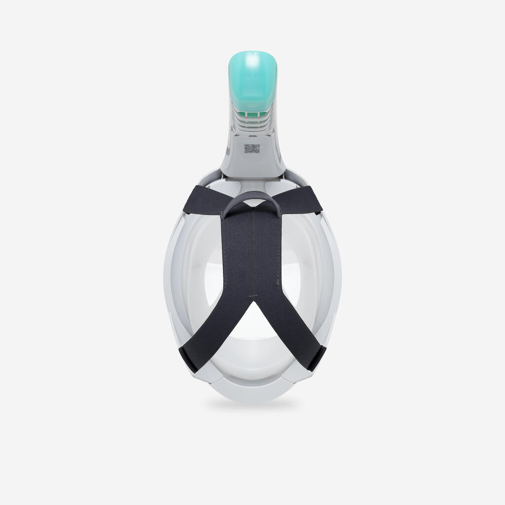 Adult Easybreath snorkelling surface mask - grey. no bag
