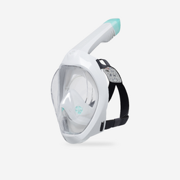 Masque easybreath snorkeling de surface adulte - gris. sans sac