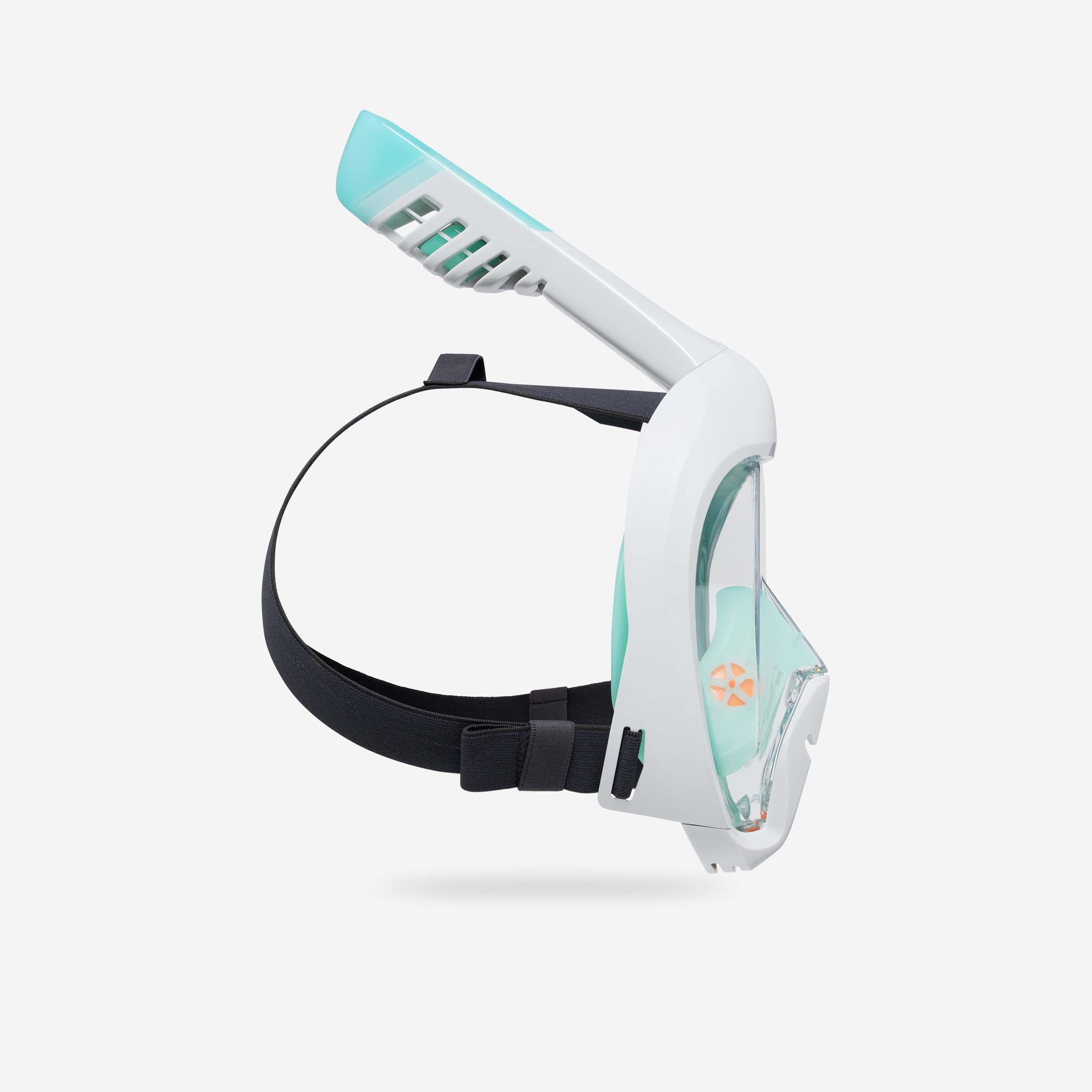 Kids’ Easybreath snorkelling surface mask XS (ages 6-10) NO BAG aquamarine green