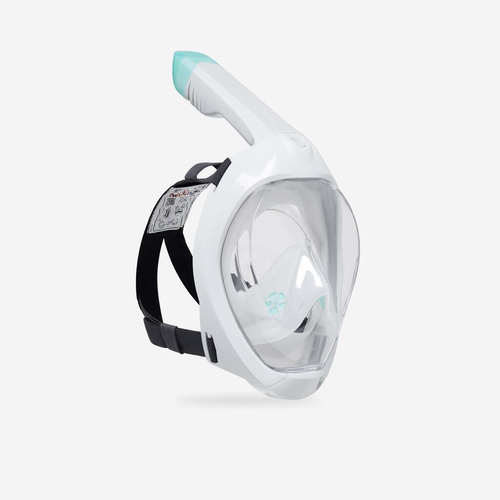 Masque easybreath snorkeling de surface adulte - gris. sans sac