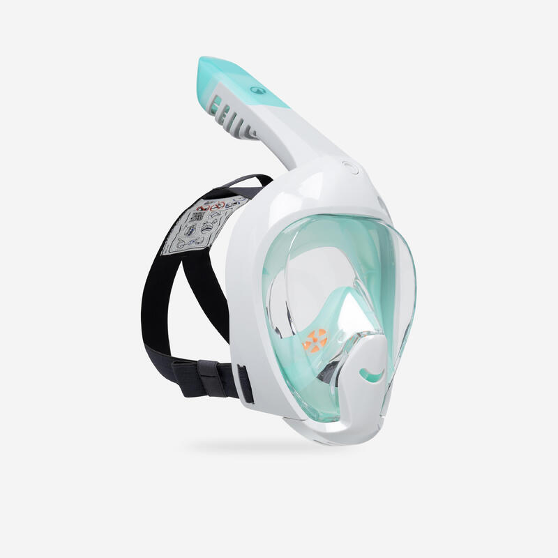 Mască Easybreath snorkeling cu husă Mov lavandă XS (6-10 ani) Copii