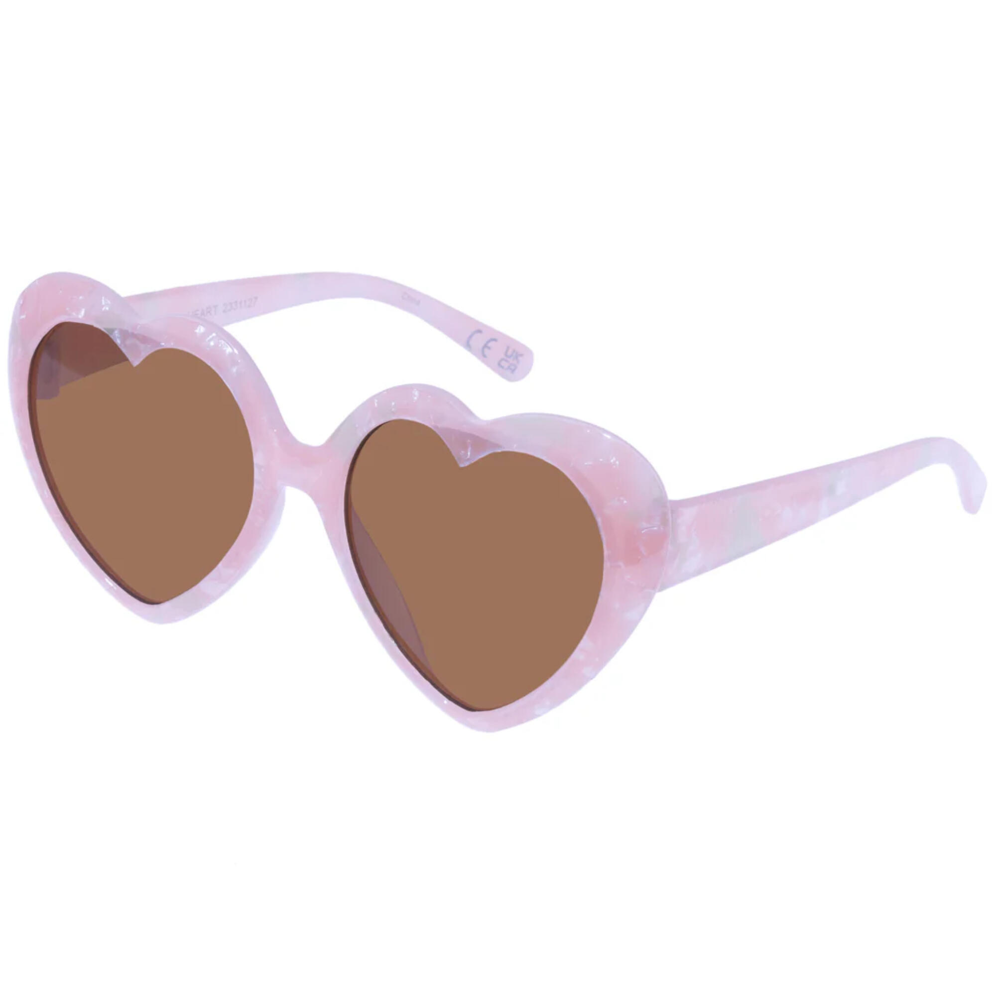 Solarized Kids Heart - Pink Marble/Brown Mono