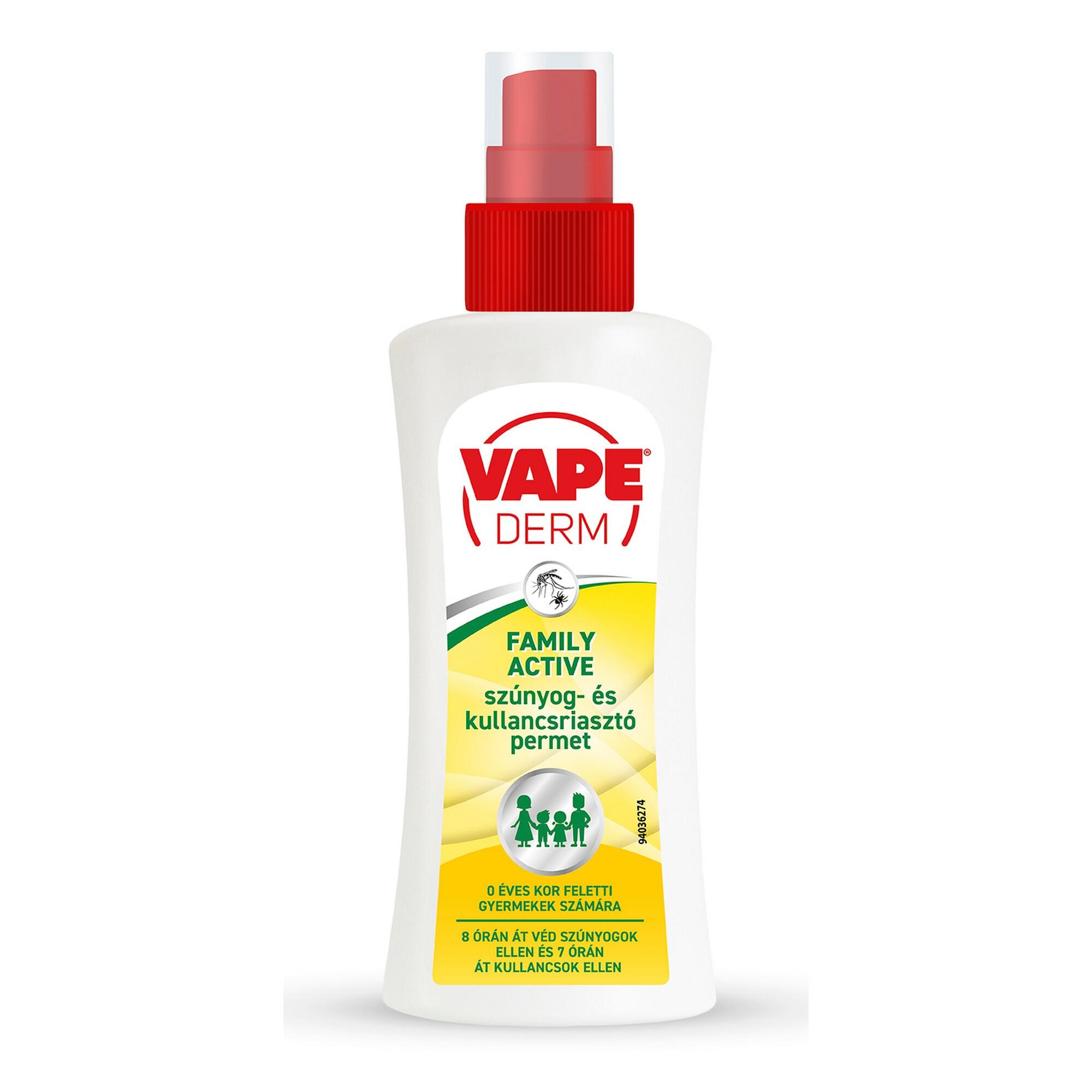 Vape Derm Family Active szúnyog- és kullancsriasztó permet 100 ml akciós termékkép 1