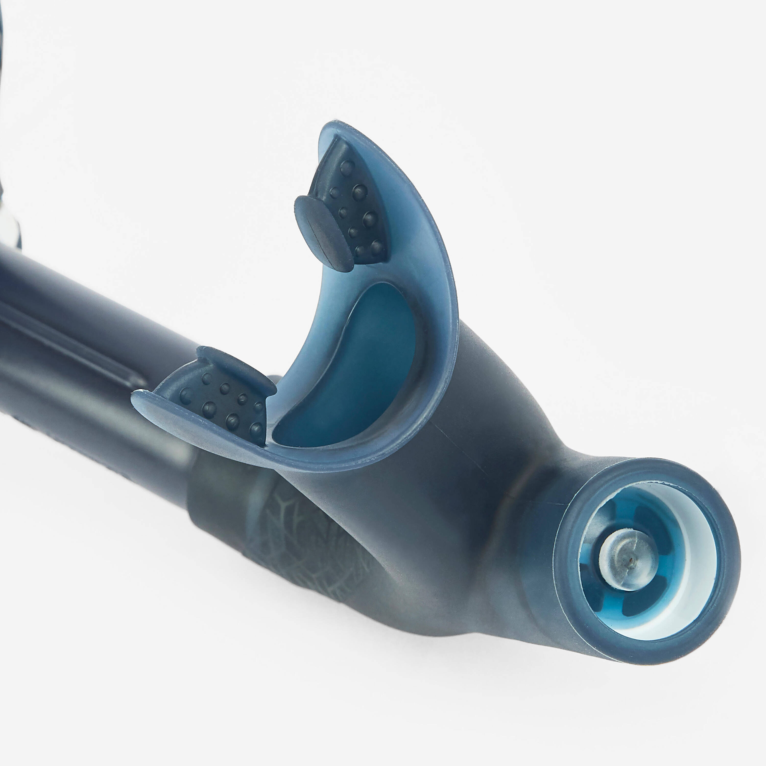 Centre-mounted snorkel S/M - blue white -  5