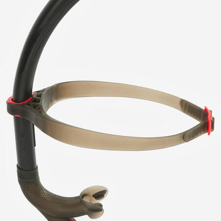 Трубка для плавання фронтальна розмір M/L чорна/червона