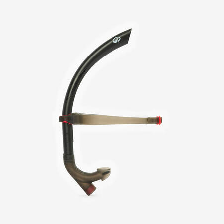 Трубка для плавання фронтальна розмір M/L чорна/червона