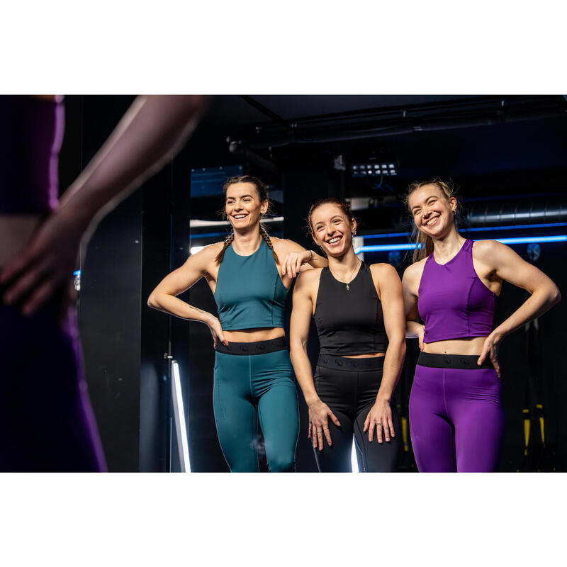 Maiou mulat fitness crop-top Mov Damă