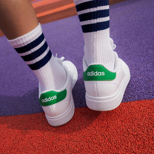 Chaussure Adidas ADVANTAGE enfant - blanc et vert