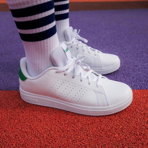 Chaussure Adidas ADVANTAGE enfant - blanc et vert