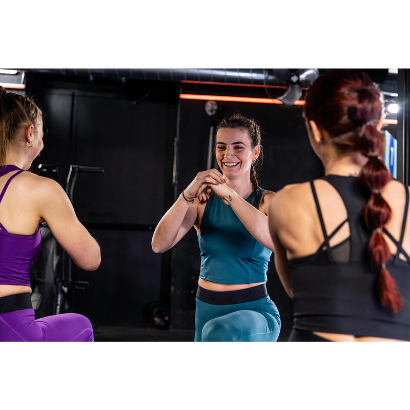Colanți de fitness cu talie elastică Verde Damă