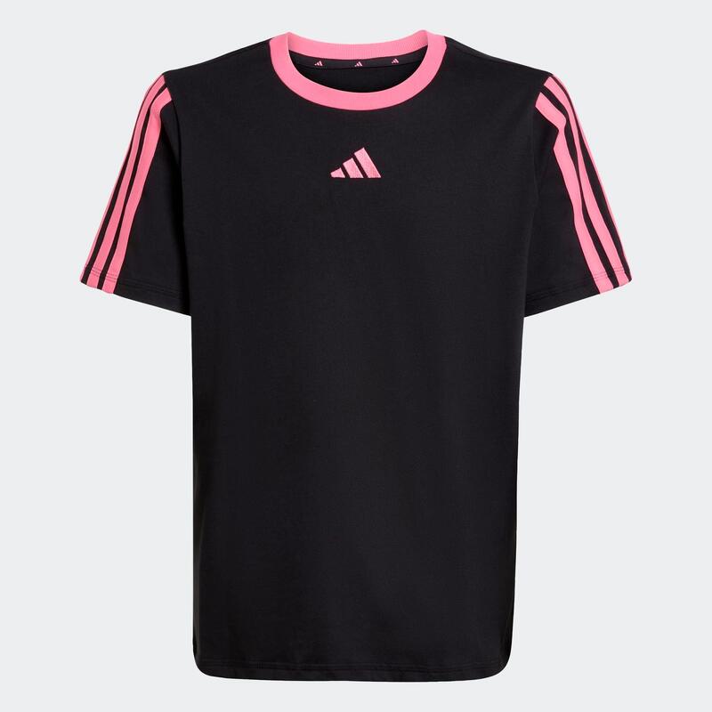T-shirt enfant en coton, noir et rose