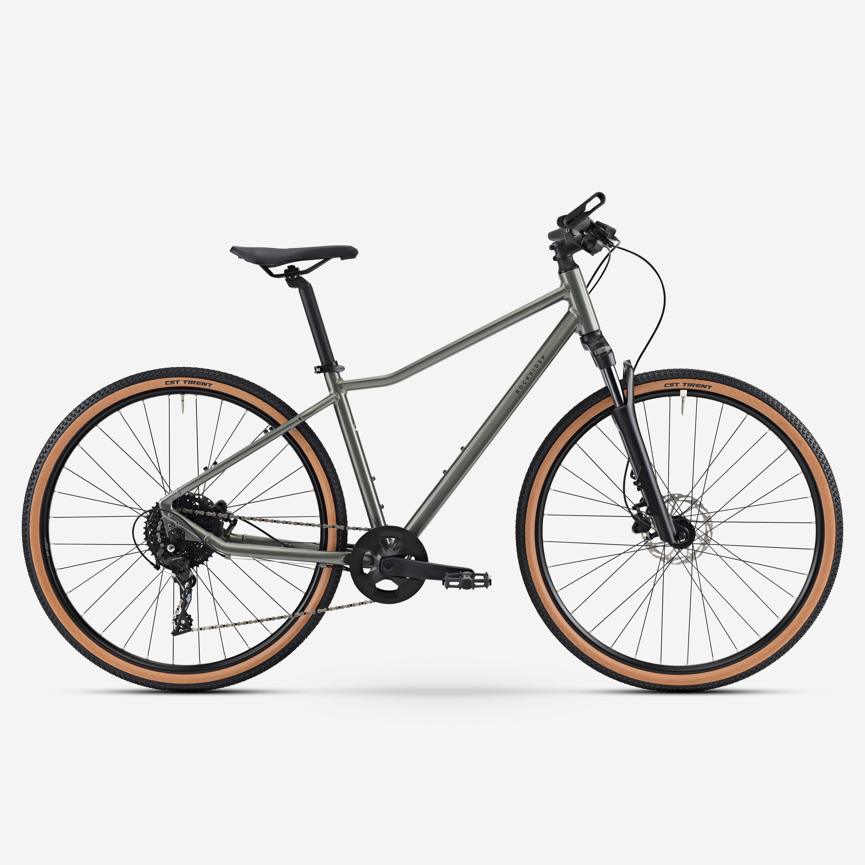 ROCKRIDER Bicicleta Todocamino ACTV 500 Verde Cuadro Alto