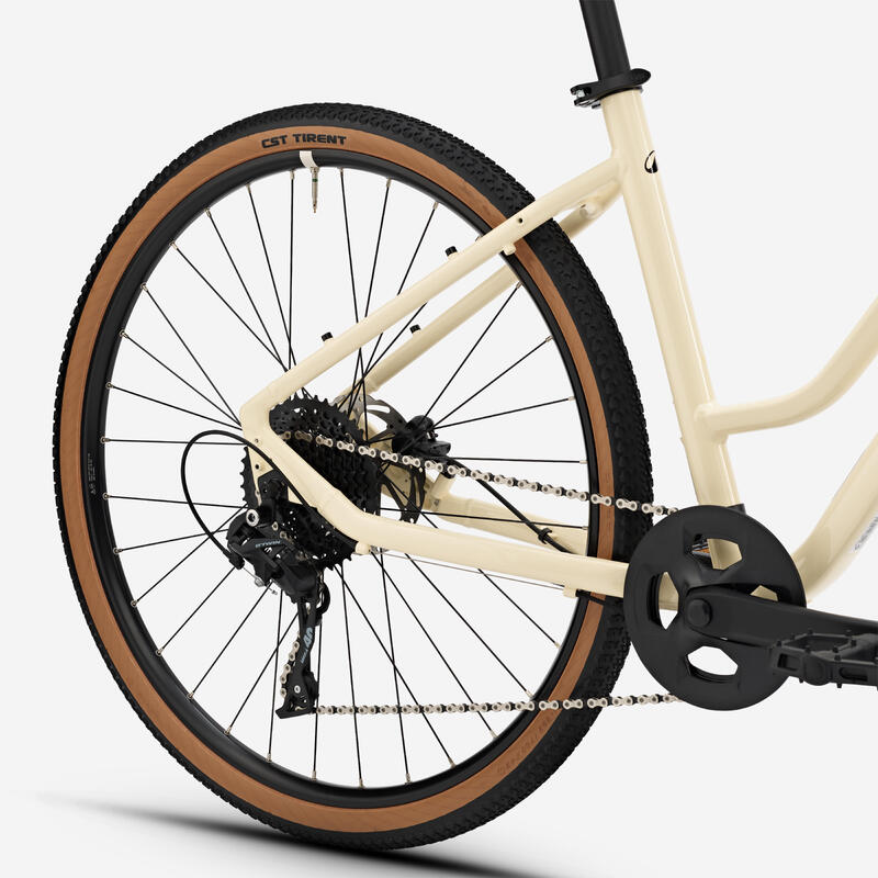 Bicicleta de Trekking Quadro Baixo, ACTV 500 Amarelo